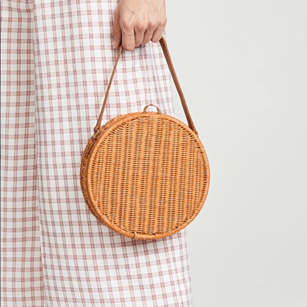 Serpui Marie Destiny Wicker Circle Cross Body Bag